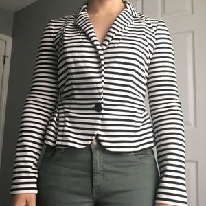 ELLE black and white striped sweater